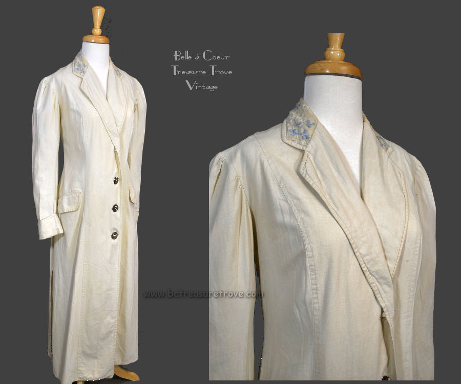 Antique Edwardian Motoring Duster Coat