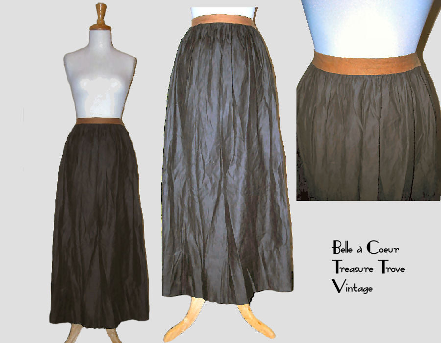 Antique Circa 1870 Black Underskirt ¨C Post Civil War Era ¨C Hand Sewn