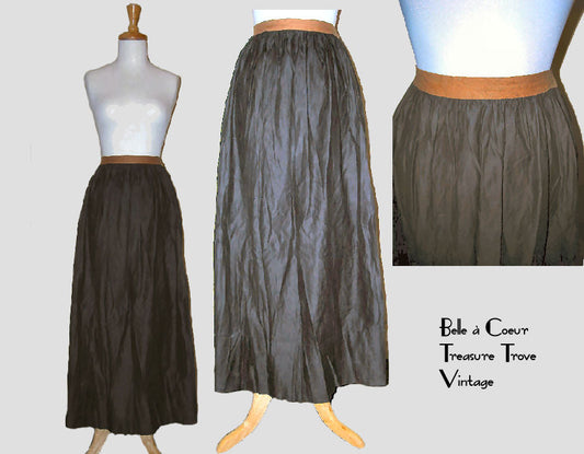 Antique Circa 1870 Black Underskirt ¨C Post Civil War Era ¨C Hand Sewn